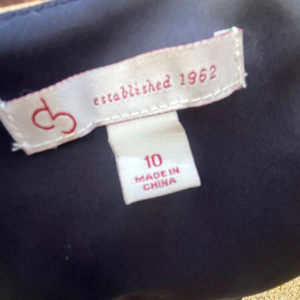 CB Established 1962 Dress Sleeveless Pleats Blue Gold V Neck Pockets Dress S10 - Picture 6 of 10